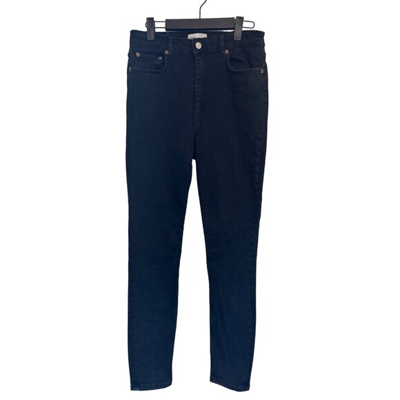 2/$30 Zara Womens Large High-Waisted L Black Skinny Jeans - Picture 1 of 14